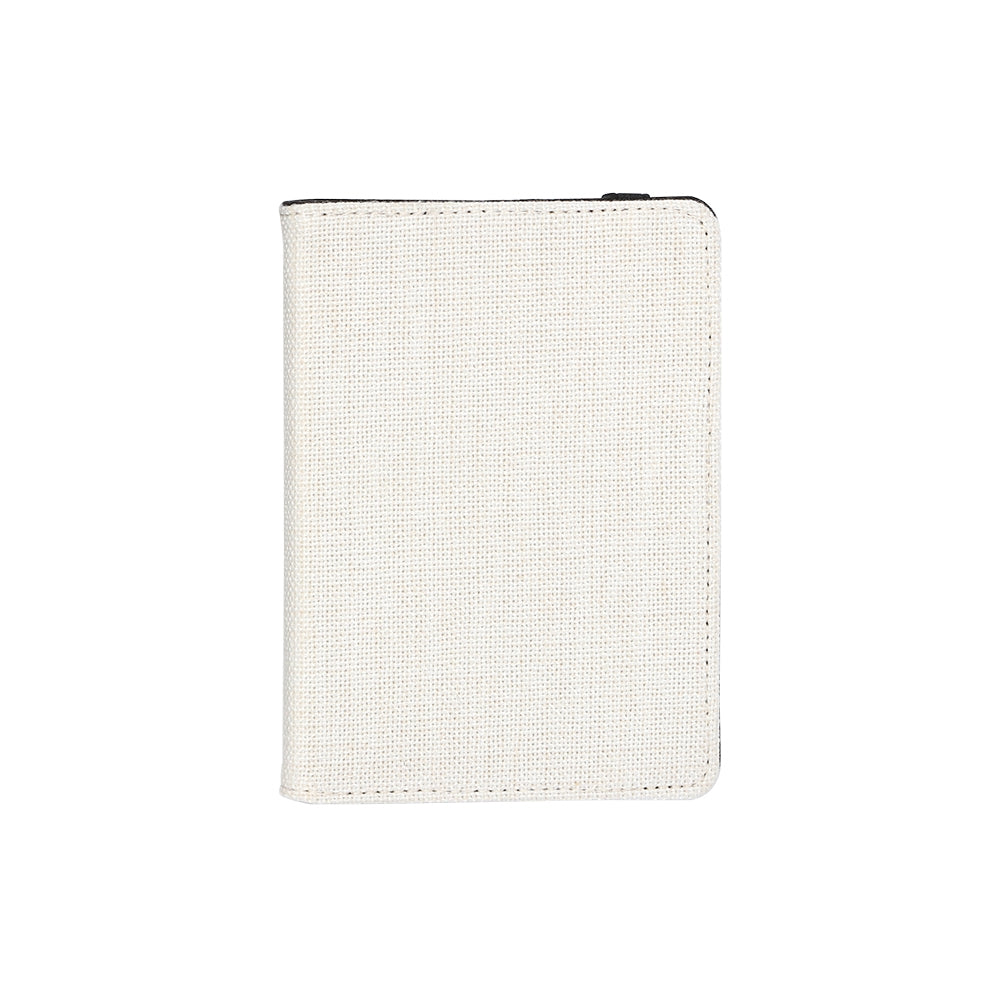 Blank A6 linen notepad with plain cover for sublimation or laser engraving