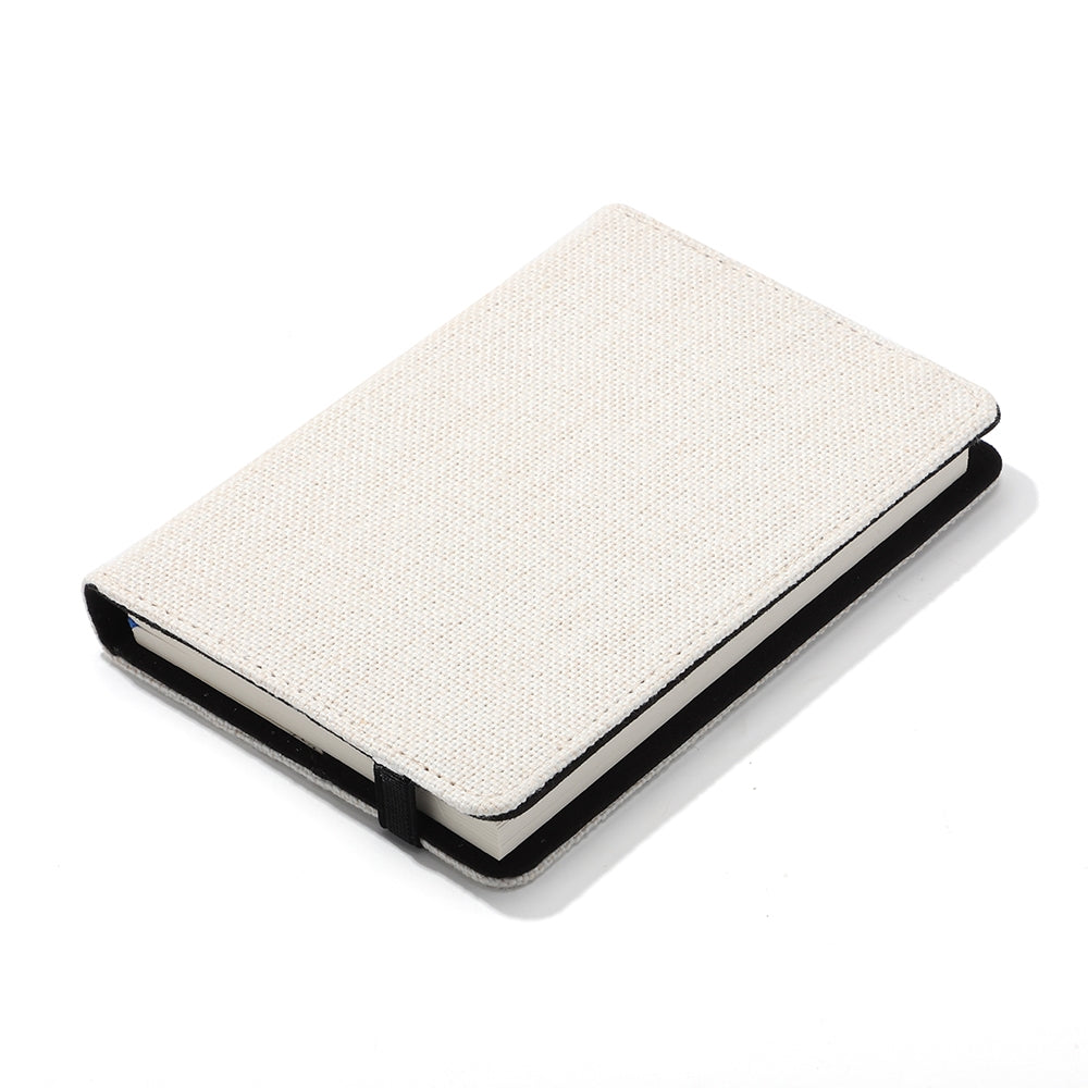 A6 plain linen notepad with blank paper for sublimation or laser engraving