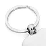 Blank metal heart keyring for sublimation or laser engraving on white background