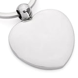 Blank heart-shaped metal keyring for sublimation or laser engraving