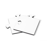 Blank MDF Couple Coaster Set in puzzle shape, single side printable, ready for sublimation customization, 20 x 12cm x 5mm.