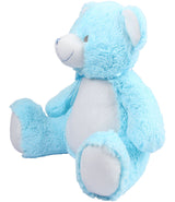 Mumbles Zippie  blue New Baby Bear: cuddly blue plush bear with soft fur and a heartwarming expression.