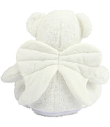 Mumbles Zippie white angel Bear featuring soft fur and angel wings, perfect for gifts and keepsakes.