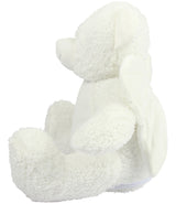 Mumbles Zippie white angel Bear sitting with soft fur and angel wings, perfect companion for gifts and keepsakes.