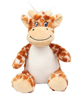 Mumbles Zippie  Giraffe plush toy with a smiling face and soft fur, perfect for cuddling and personalizing.