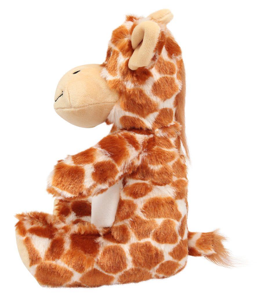 Mumbles Zippie  Giraffe plush toy with soft fur, perfect for cuddling and personalizing.