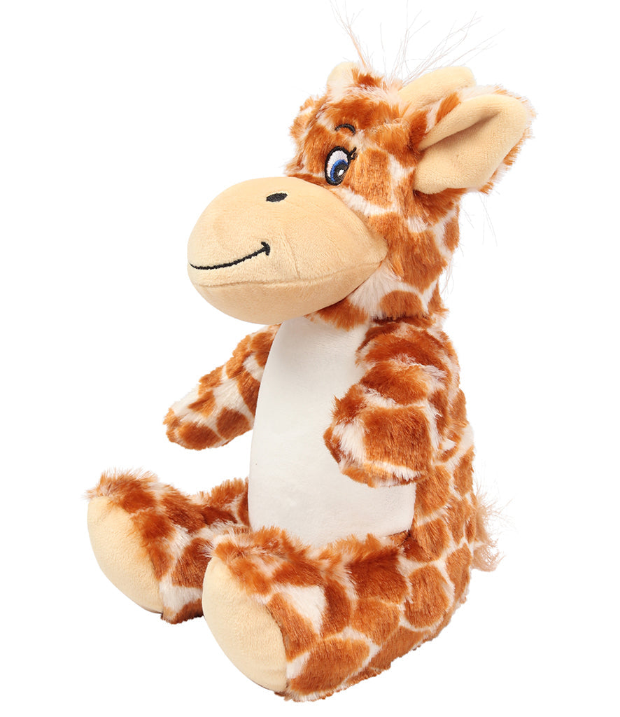 Mumbles Zippie  Giraffe plush toy with soft fur and friendly expression, perfect for cuddling and personalizing.