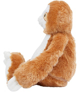 Mumbles Zippie Brown Sloth plush toy with soft brown fur, perfect for cuddling and personalizing.