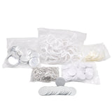Mirror Keychain - 58mm Badge set includes blank metal badges, plastic rings, and keychain parts for custom badge-making and promotional gifts.
