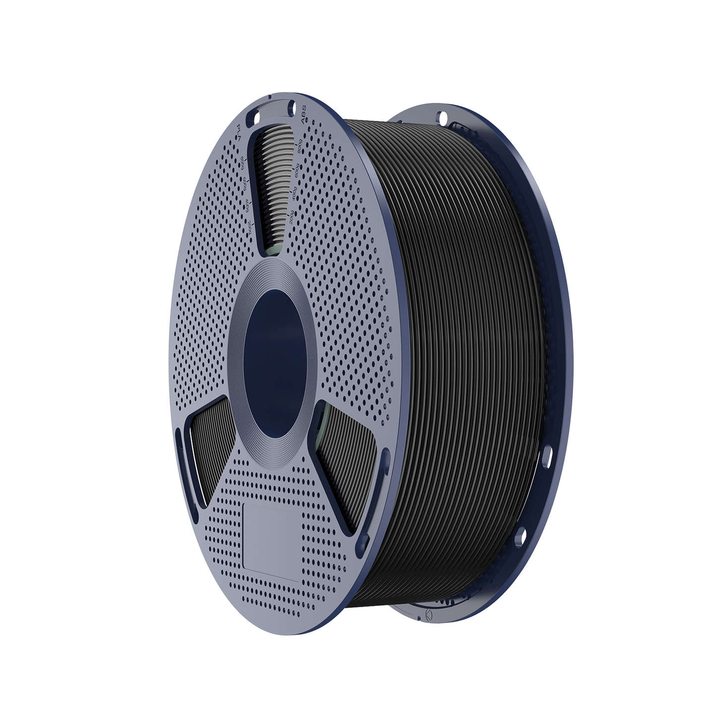 Sunlu PLA+ 2.0 Black Filament on a spool, showcasing its sleek design and high-quality material.