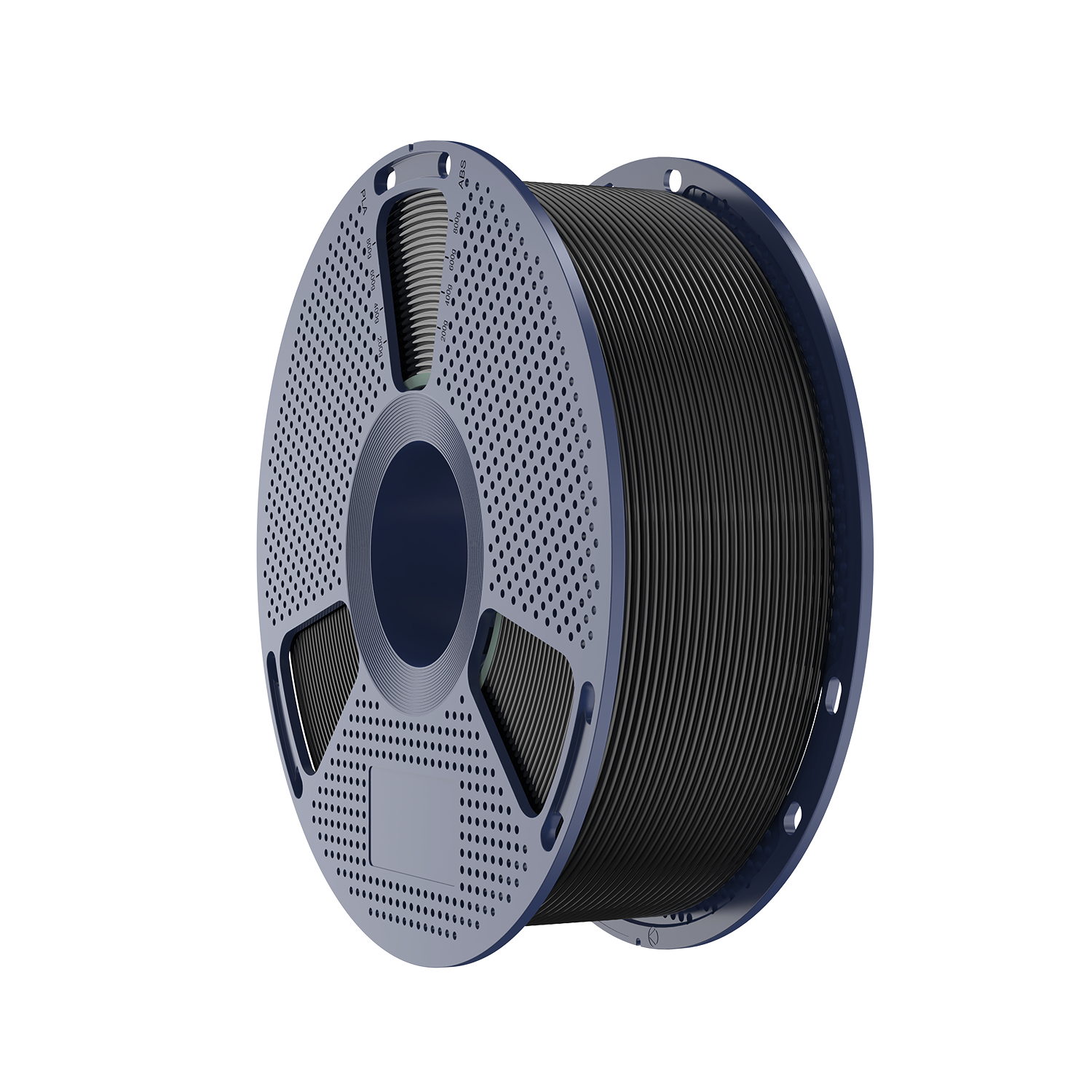 Sunlu PLA+ 2.0 Black Filament on a spool, showcasing its sleek design and high-quality material.