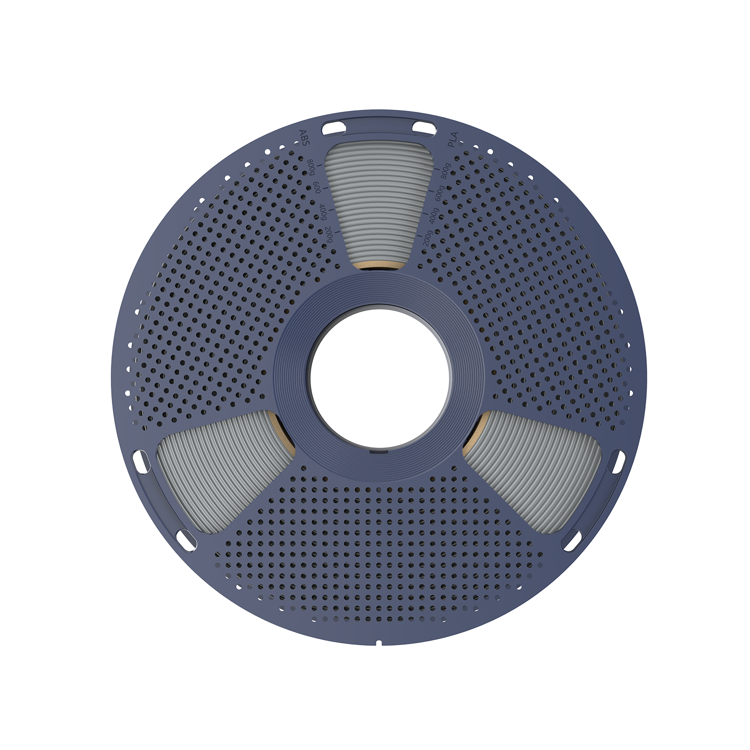 Sunlu PLA+ 2.0 Grey Filament on a spool showcasing its high-quality design and smooth texture.
