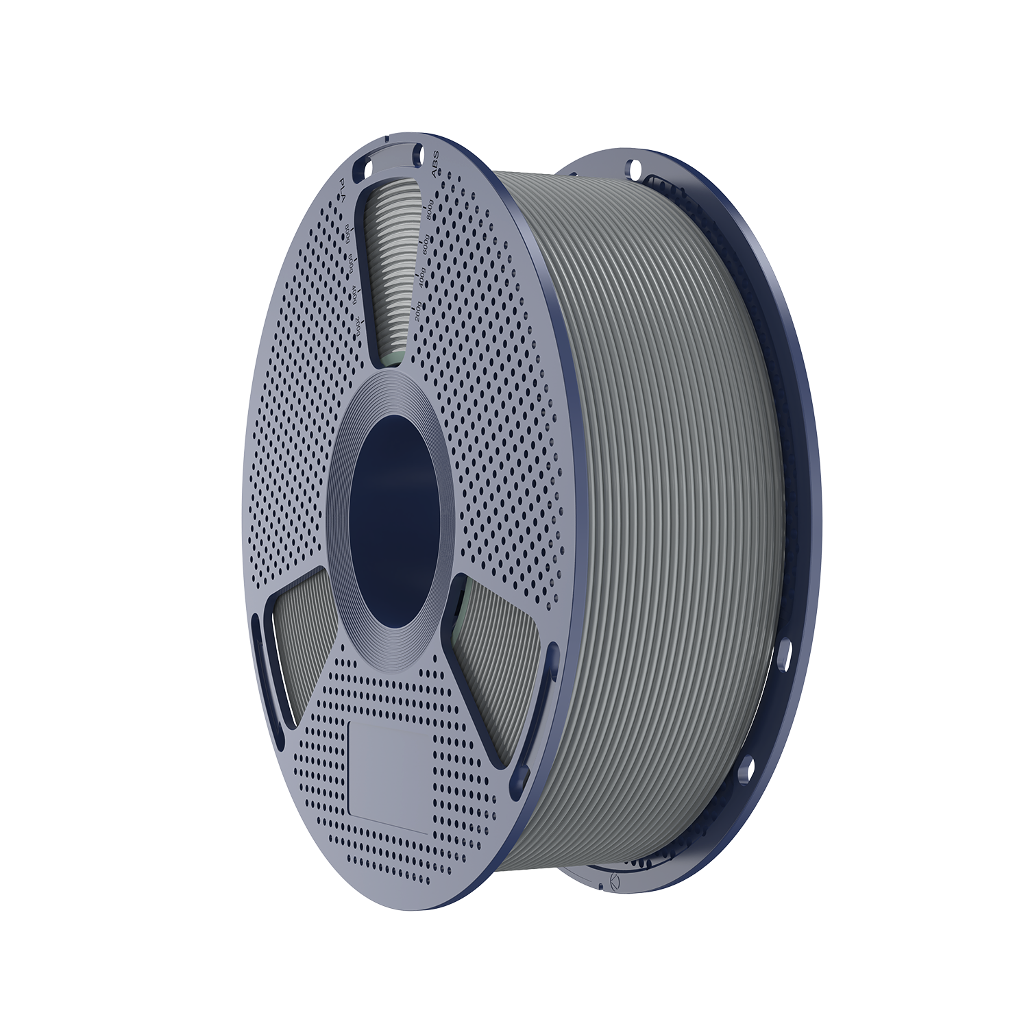 Sunlu PLA+ 2.0 Grey Filament spool showcasing premium grey 3D printing material.