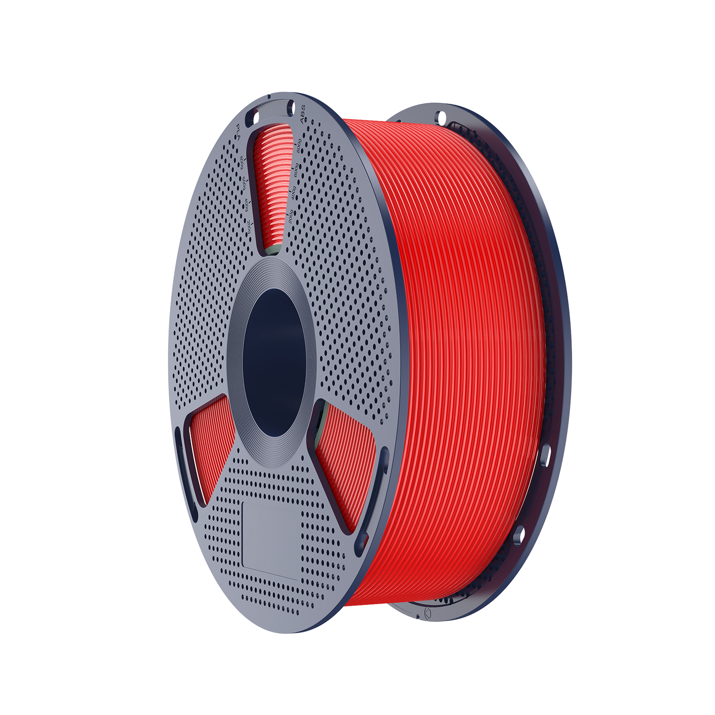 Sunlu PLA+ 2.0 Red Filament on a spool, showcasing its vibrant red color and quality design.