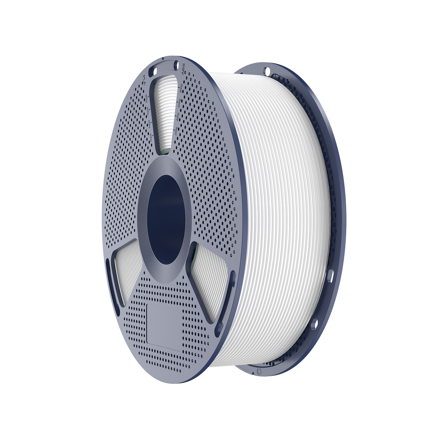 Sunlu PLA+ 2.0 White Filament on a spool showcasing its premium quality and bright white color.