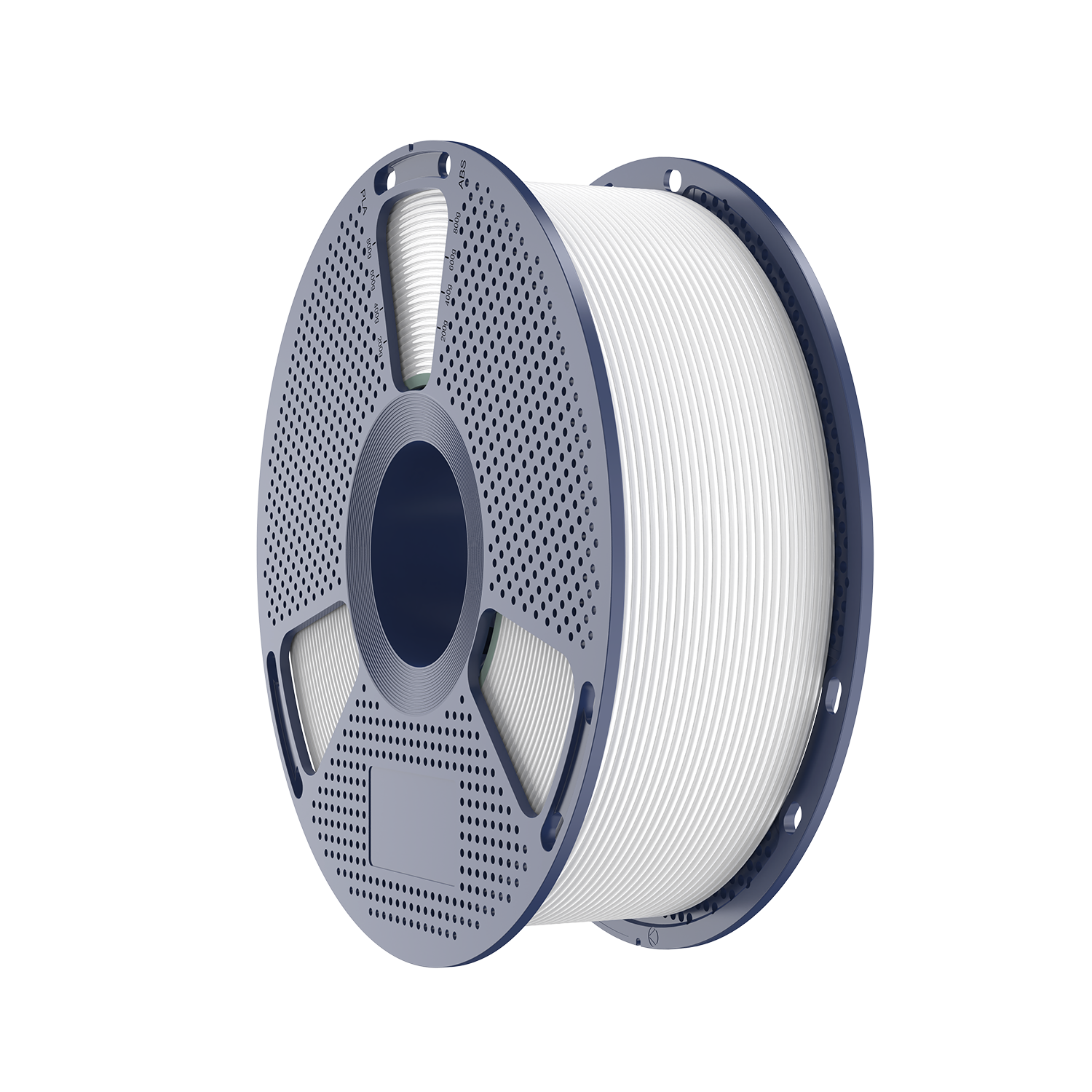 Sunlu PLA+ 2.0 White Filament on a spool showcasing its premium quality and bright white color.