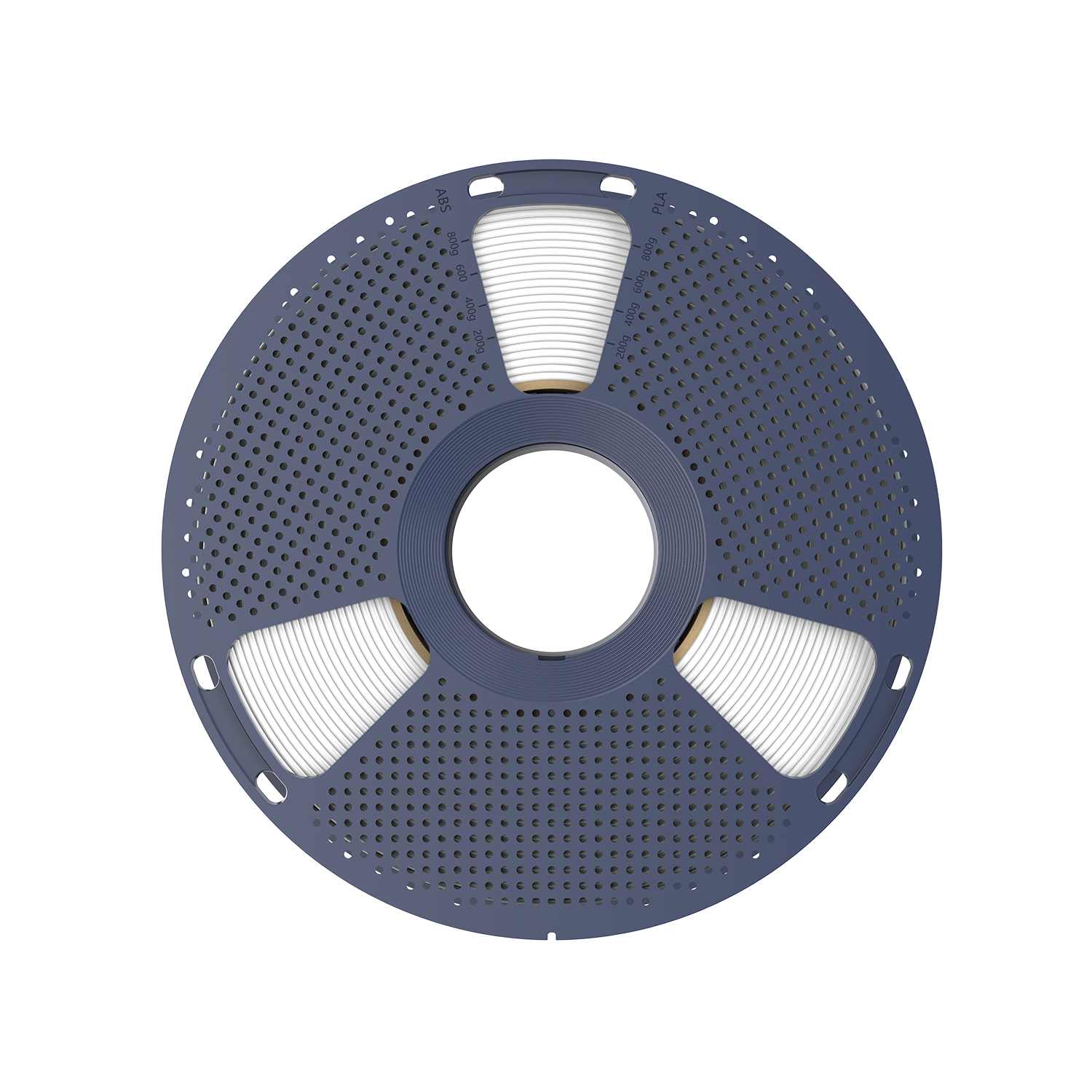 Sunlu PLA+ 2.0 White Filament on a spool showcasing its premium quality and design.