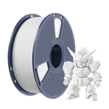 Sunlu PLA+ 2.0 White Filament spool and printed model, showcasing premium quality and bright white color.
