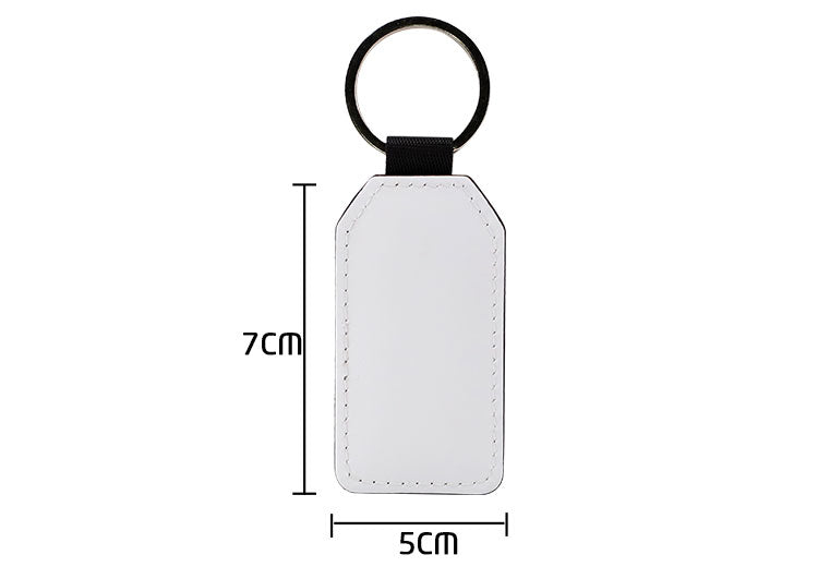 Blank rectangular sublimation keyring, 7x5cm, for laser engraving or printing