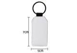 Blank rectangular sublimation keyring, 7x5cm, for laser engraving or printing