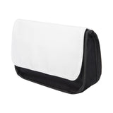 Blank black pencil case with white flap for sublimation or laser engraving