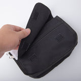 Black pencil case with zip and velcro, suitable for sublimation or laser engraving