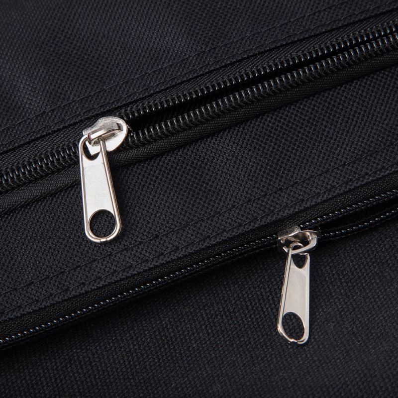 Close-up of black pencil case with two zippers, suitable for sublimation or laser engraving