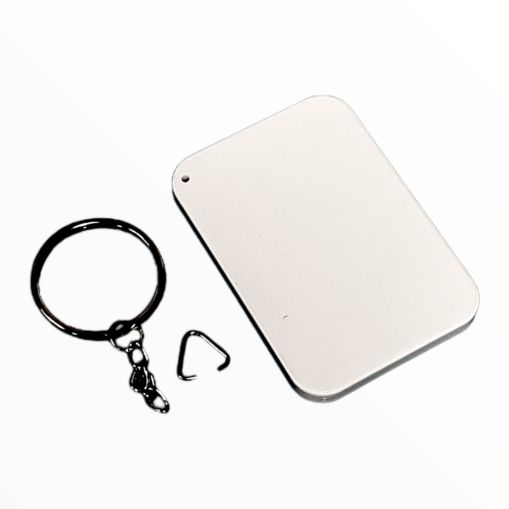 sublimation blank plastic polymer rectangle keyring