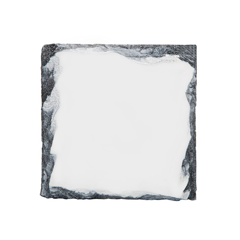 Glossy square photo rock slate coaster for sublimation and laser engraving
