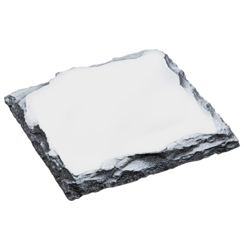 Glossy photo rock slate coaster with rough edges for sublimation printing and laser engraving