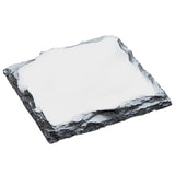 Glossy photo rock slate coaster with rough edges for sublimation printing and laser engraving