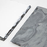 Glossy rectangular rock slate coaster for sublimation and laser engraving, textured edges