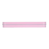 Pink metal stationery tin blank for sublimation or laser engraving, side view