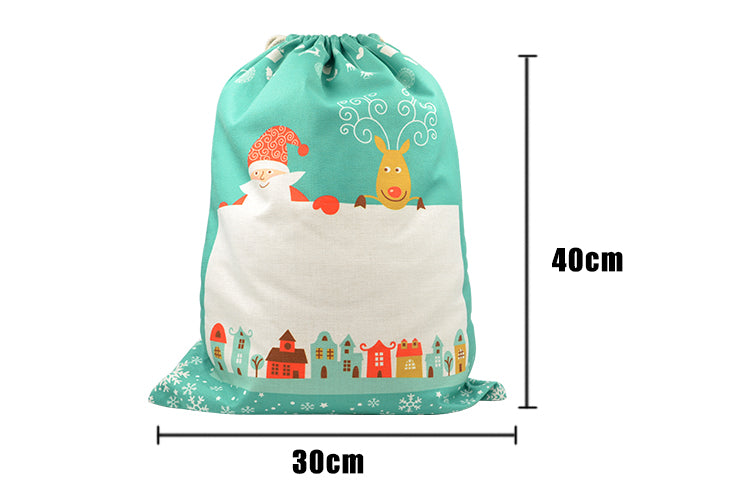 Linen Drawstring Xmas Sack