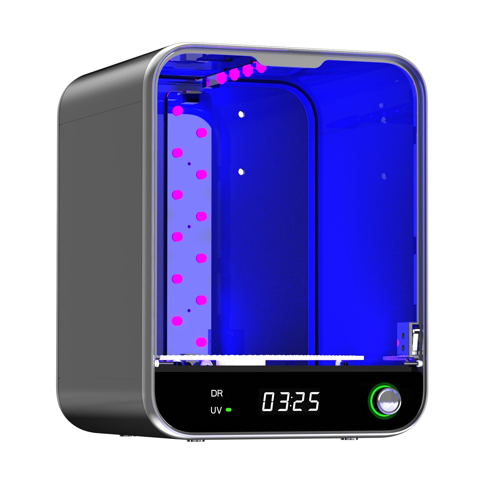 SUNLU RC-2 Uv Resin Curing Enclosure with an adjustable timer and UV light for effective resin curing.