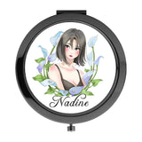 Sublimation blank smoked black pocket mirror
