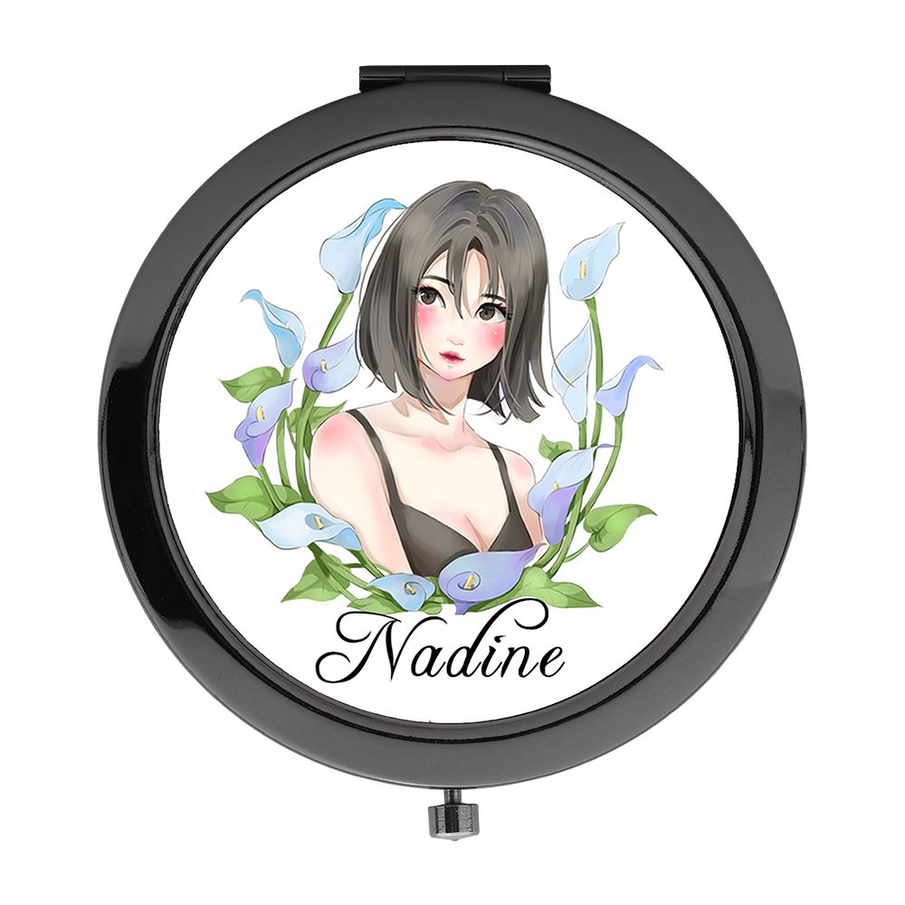 Sublimation blank smoked black pocket mirror