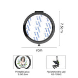 Sublimation blank smoked black pocket mirror
