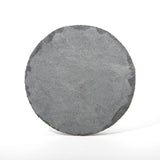 Round glossy slate coaster blank for sublimation and laser engraving on white background