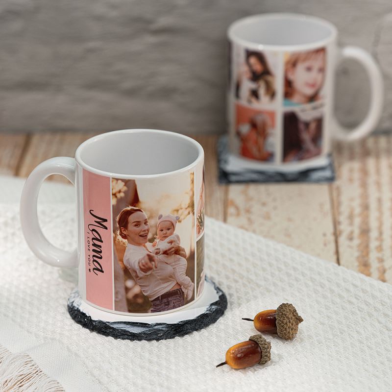 Glossy round photo rock slate coaster blank for sublimation and laser engraving