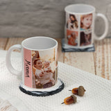 Glossy round photo rock slate coaster blank for sublimation and laser engraving