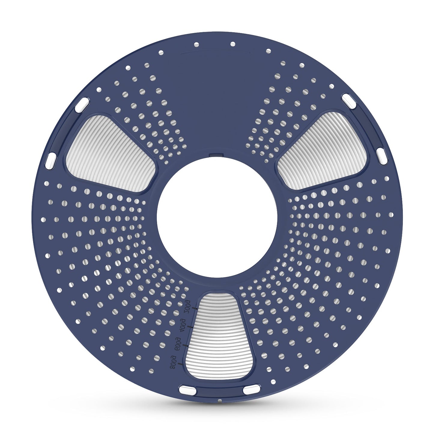 Sunlu Silk PLA+ White Filament 1KG spool design for 3D printing.