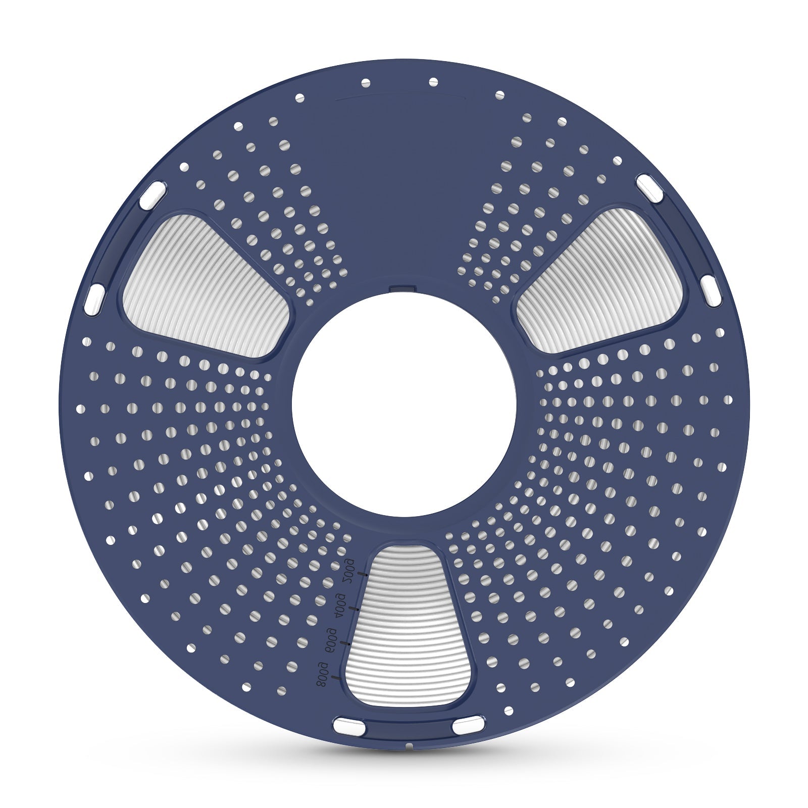 Sunlu Silk PLA+ White Filament 1KG spool design for 3D printing.