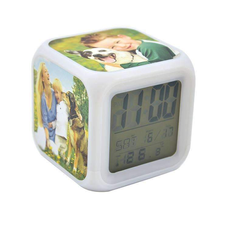 Sublimation blank Digital Alarm Clock - Light up colours