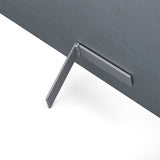 Close-up of the stand attachment on the Sublimation Aluminium Photo Panel - 190 x 240 x 1mm, showing easy setup for tabletop display.