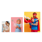 Various sizes of sublimation aluminium photo panels showcasing custom printed family and portrait photos for home decoration.