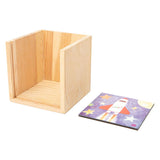 Blank wooden pencil pot for sublimation or laser engraving with a removable rocket design panel