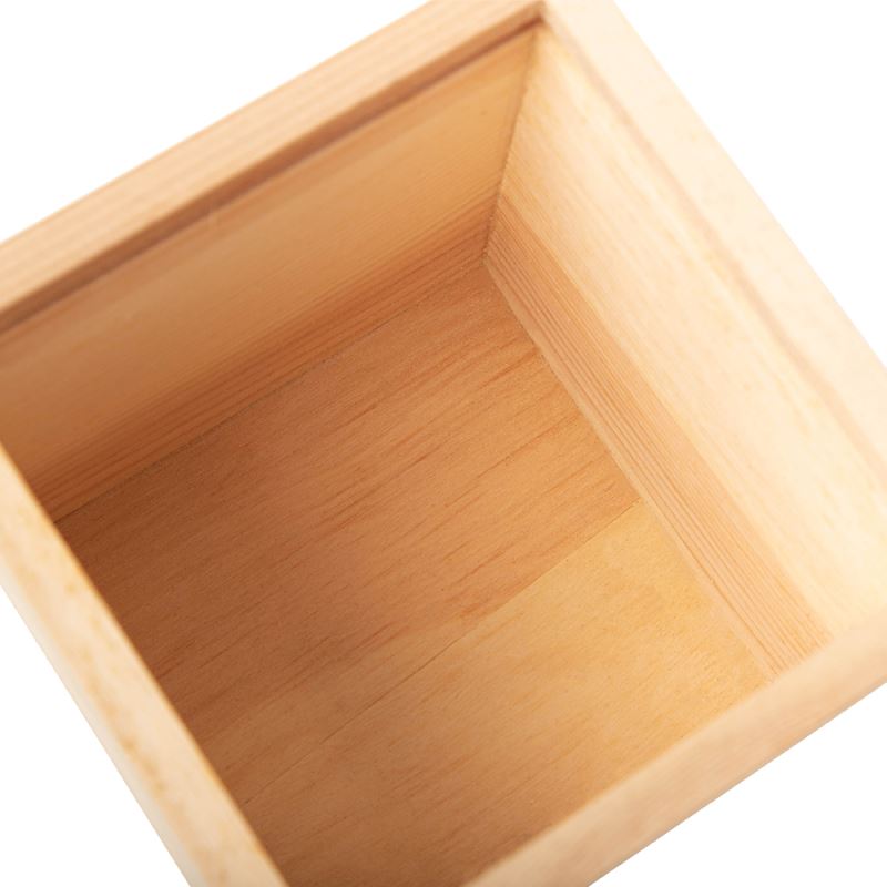 Empty wooden pencil pot suitable for sublimation or laser engraving, close-up view