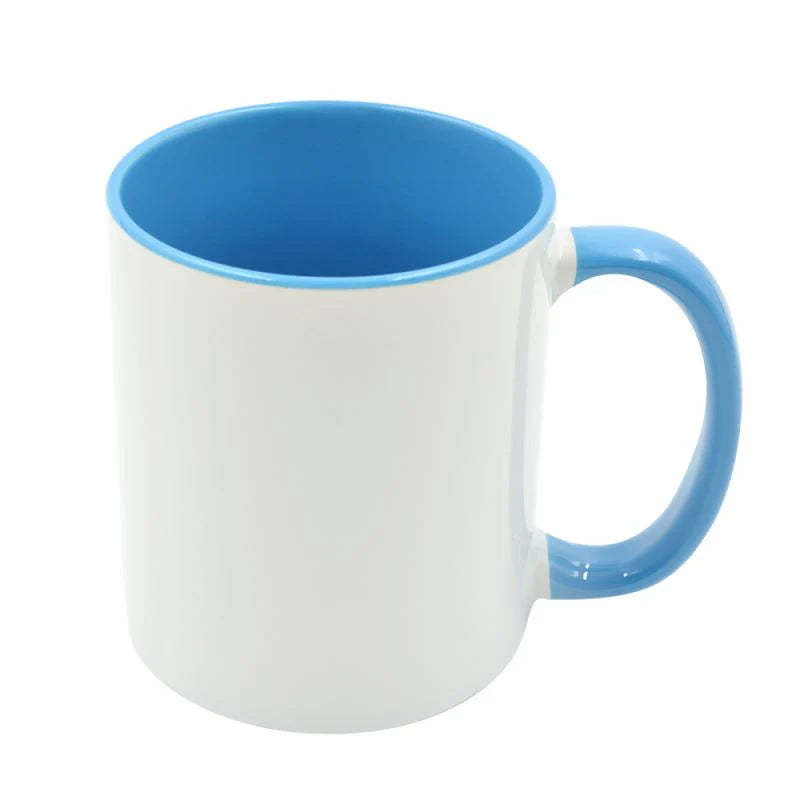 11oz Blue Coloured Inner And Handle Mug including mug box