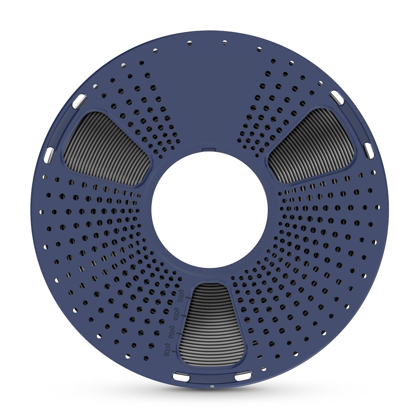 Sunlu Silk PLA+ Black Filament 1 KG on a spool showing smooth, glossy finish and unique design